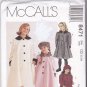 McCall's 8471 Pattern Uncut 2 3 4 Girl Children Kids Classic Lined Coat Hat Contrast Collar Cuffs