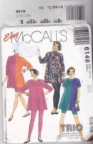 McCall's 6146 Pattern Small 10 12 Uncut Maternity Top Skirt Pants Shorts for Knits Only