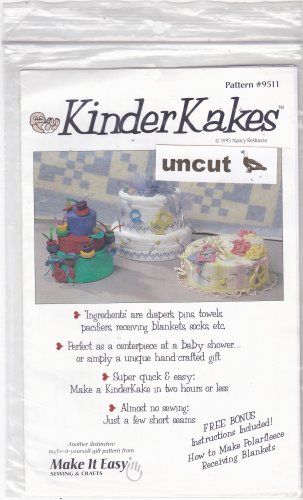 Kinder Kakes Pattern 9511 Uncut Baby Shower Gift DIY Diaper Towel Blanket Cake