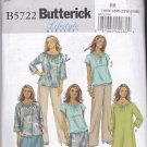 Butterick B5722 Pattern Uncut 18W 20W 22W 24W Boho Top Dress Pull On Skirt Pants Easy Plus