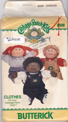 Butterick 6508 Pattern Uncut Cabbage Patch Kids CPK Clothes Transfers Included