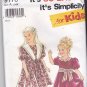 Simplicity 9170 Uncut 2 3 4 5 6 6x Toddlers Girls Dress Puffy Sleeves Gathered Skirt Contrast Collar