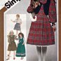 Vintage Simplicity 5672 Pattern uncut Girl's 12 Full Skirts Blouse Lined Vest