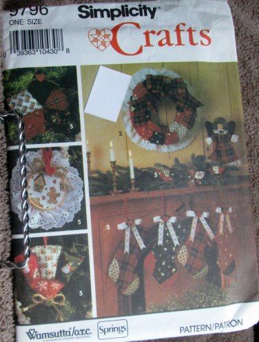 Simplicity Crafts 9796 Pattern Christmas Decorations