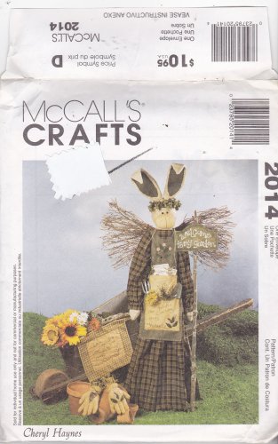McCall's Crafts 2014 Uncut 36 inch Bunny Garden Angel Decoration Dolls