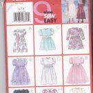 Butterick 5225 Girls 6 7 8 Uncut Party Dresses Long Short Puffy Sleeves