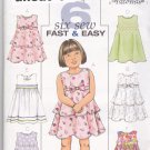 Butterick B4434 Uncut 4 5 6 Toddlers Girls Tiered Dress Rick Rack Lace Easy to Sew