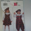 Butterick 3644 Easy Toddler Jumper Jumpsuit Blouse Beret Hat Pattern 1 2 3 uncut