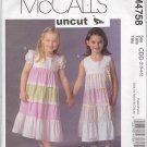 McCall M4758 Uncut 2 3 4 5 Girls Toddlers Tiered Sundress Ruffles Dress
