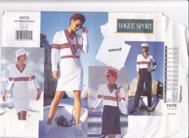 Vogue Sport 1575 Uncut 8 10 12 Jacket Dress Top Skirt Pants