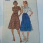 Vintage Butterick 4630 Pattern Puffy Sleeve Blouse Full Bias Skirt 16 uncut
