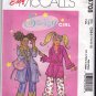 McCall M4708 Pattern Uncut 7 8 10 12 Girls Robe Belt Pajama Top Ruffled Pants Lips Bag