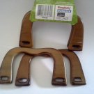 Purse n alize it Purse Handles 5.75 x 3.375 inches brown wood 2 pairs