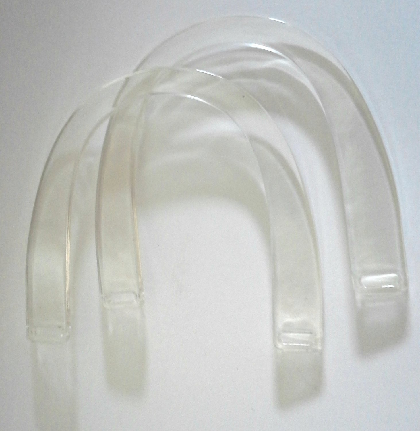 Clear Acrylic Plastic Purse Handles 5.75 x 5.75 inches U shape
