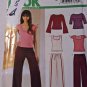 Simplicity New Look Pattern 6324 Pants Tops for Stretch Knits Uncut 8 10 12 14 16 18