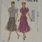 Kwik Sew 2138 Pattern Summer Draped Blouse Six Gore Skirt XS S M L XL Uncut