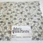 Joann Cotton Quilting Fabric FQ 1/4 yard White with Black Calico