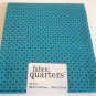 Joann Cotton Quilting Fabric FQ 1/4 yard Aqua Blue Calico