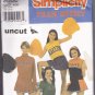Simplicity 9806 Pattern Uncut Cheerleader Costume Outfit Uniform Skirt 4 6 8