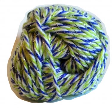 Acrylic Sparkle Yarn Purple Lime Green White Silver 1.75 oz 50g 90 yd 82 m Worsted Weight 4