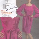 Vogue V 8444 Pattern Uncut Dress Divine Details Pleats size 12 14 16 Full Long Sleeves