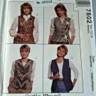 McCall 7802 Pattern Lined Vests Medium 12 14 Nancy Zieman Uncut