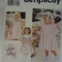 Simplicity 0670 Pattern Dress Coat Scalloped Collar Uncut 1/2 1 2 Infants Toddlers
