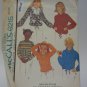 Vintage McCall 6215 Pattern Uncut Tops Cowl Hoodie Girls 7 for Knits