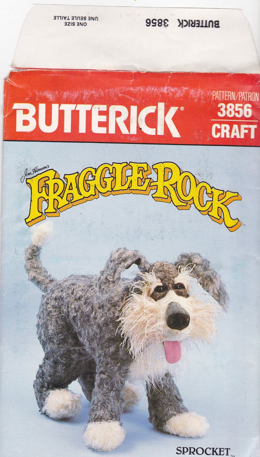 Butterick 3856 Pattern Uncut to make Fraggle Rock Sprocket Dog Plush