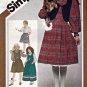 Vintage Simplicity 5672 Pattern uncut Girl's 12 Full Skirts Blouse Lined Vest