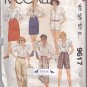 McCall 9617 Uncut Pants Capris Bermuda Shorts Skirts 12