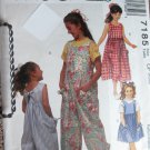 McCall 7185 Easy Girls Jumpsuit, Sundress Sewing Pattern size CF (4 5 6) uncut