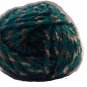 Gala Mixed Fiber Striped Teal Taupe Yarn 50g Blue Green