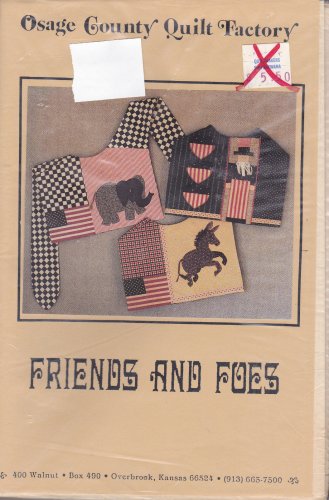Osage County Quilt Factory Collar Pattern Friends and Foes Election Uncut USA