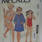 Vintage McCall 6556 Pattern Uncut Swimsuit Bathing Suit Bikini Coverup 7 Girl