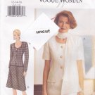 Vogue Woman 9242 Pattern 12 14 16 Fitted Lined Top Skirt Scarf Uncut