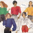 Butterick 5061 Uncut 12 14 16 Classic Career Blouses Shoulder Pads Pullover Short or Long Sleeves