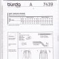 Burda Style 7439 Uncut 8 10 12 14 16 18 20 Wide Leg Pants Front Pleats Back Darts