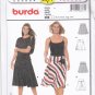 Burda 8677 Pattern Uncut 8 10 12 14 16 18 Flared Skirt with Yoke solid or vertical stripe fabric