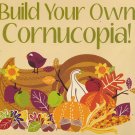 Thanksgiving Paper Kit Stickers Cornucopia Centerpiece Kids Holiday Activity NIP