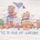 Bears N Butterflies Counted Cross Stitch Kit 18x7 inches Dimensions 3652 Linda Gillum