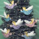 Plastic Canvas Christmas Angel Ornament Kit set of 8 Mary Maxim 47109