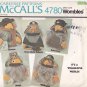 McCall's 4780 Pattern Uncut to make Wombles Dolls with Clothes 1970s Filmfair