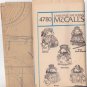 McCall's 4780 Pattern Uncut to make Wombles Dolls with Clothes 1970s Filmfair