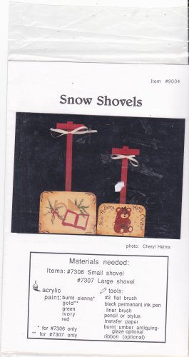 Christmas Snow Shovels Tole Painting Pattern PJ Harden 9004 Safra
