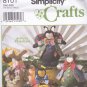 Simplicity 8101 Pattern Uncut Dolls by Ruthie Clothes Bunny Bumble Bee Ladybug Frog