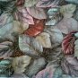 Hoffman Pheasant Hill Fall Foliage Cotton Quilting Fabric 2.25 y Leaves Beige Pink Red Green