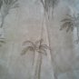 Palm Trees Canvas Decor Fabric Remnant "Bali" Kingsway 27x39 inches Beige Olive