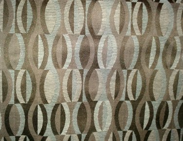 Shades of Brown & Beige Upholstery Fabric 1 yard Remnant Split Ovals
