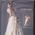 Vogue Pattern 1060 Uncut 6 8 10 Wedding Bridal Gown Dress Victor Costa Puff Sleeves Roses Train